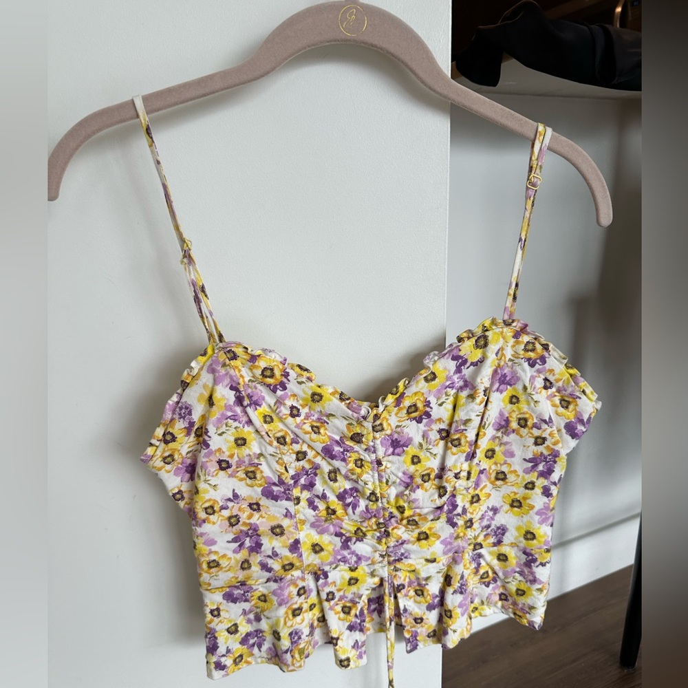 AFRM sunflower corset top M